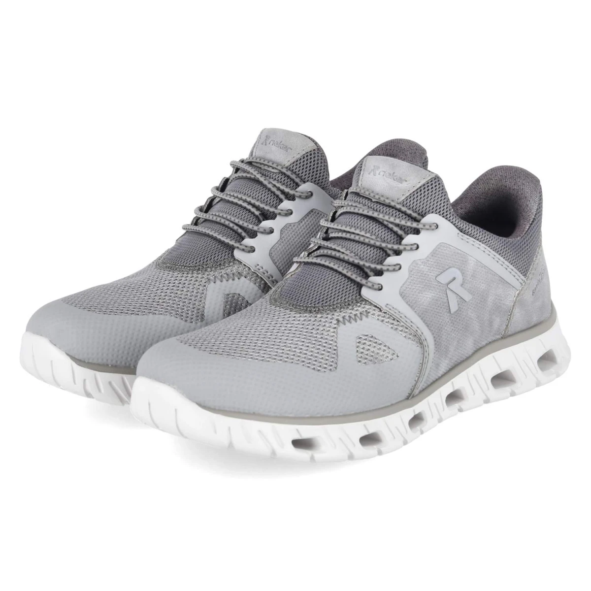 Rieker Slip-On-Sneaker - Gr. 44 - Grau - Textil & Synthetik