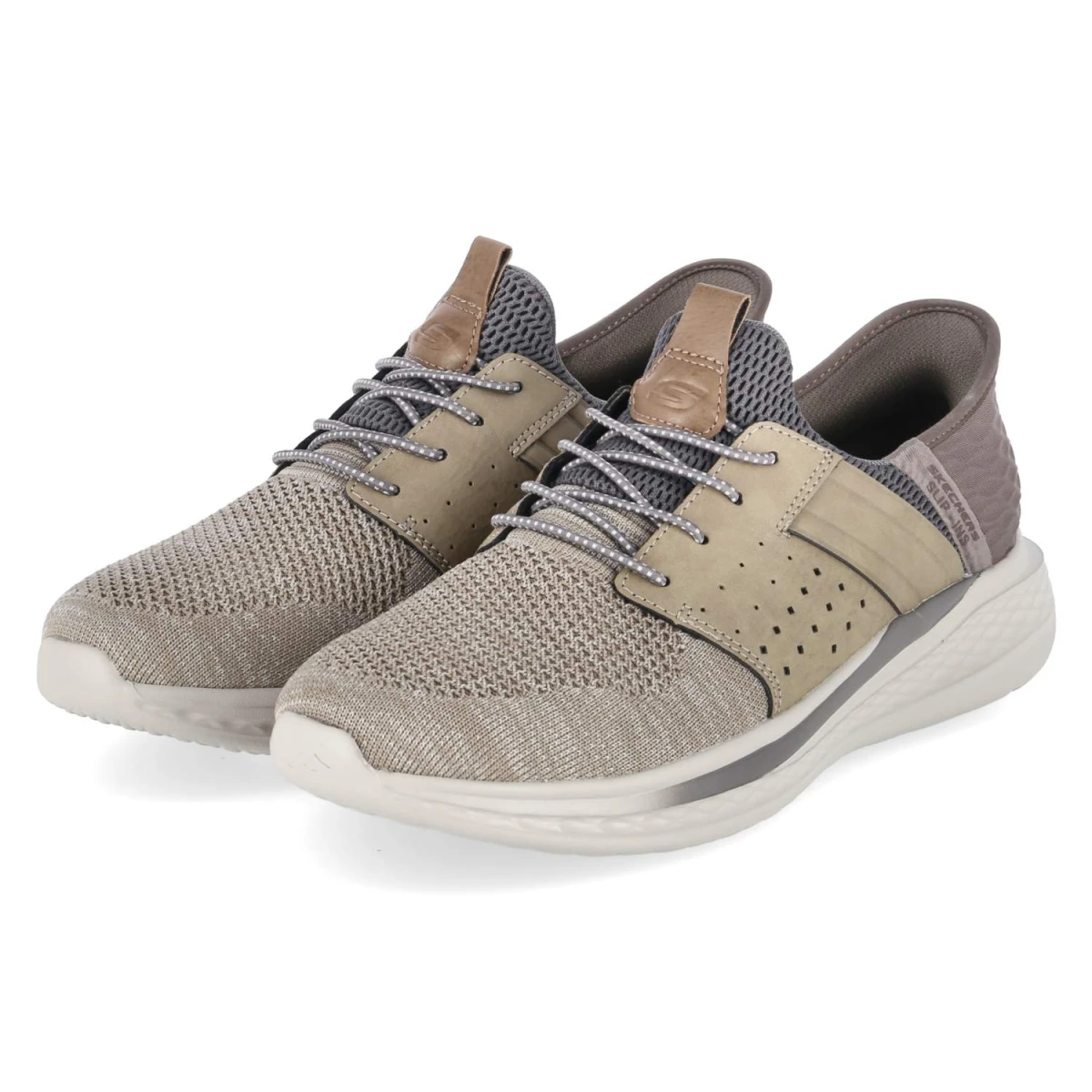 Skechers Slip-Ins SLADE-OCON - Gr. 44 - Taupe - Textil & Synthetik