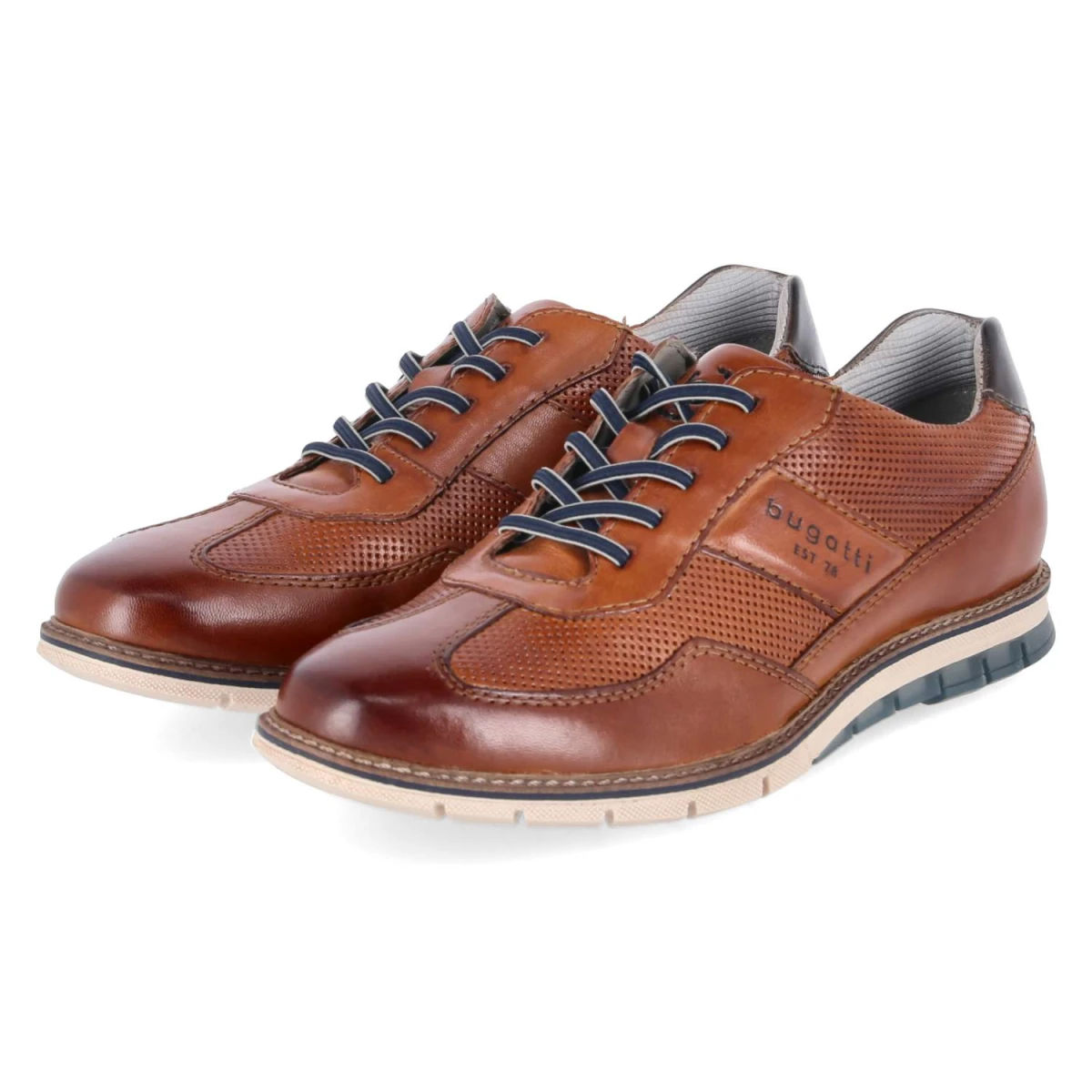 Bugatti Halbschuhe - Gr. 40 - Braun - Glattleder