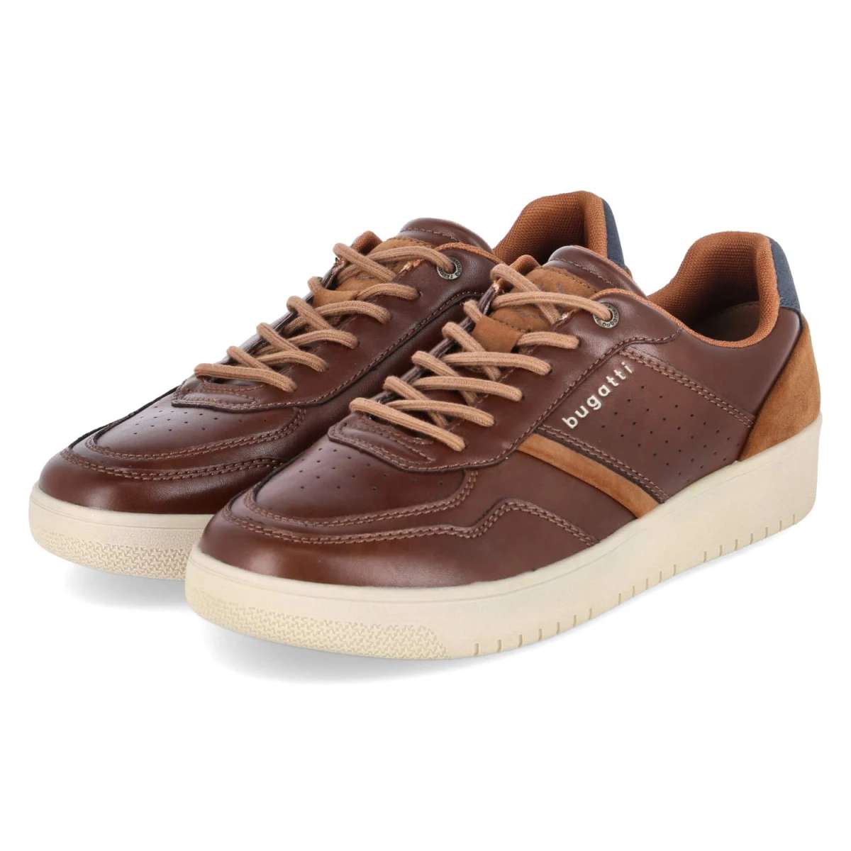 Bugatti Low Sneaker - Gr. 41 - Braun - Kunstleder