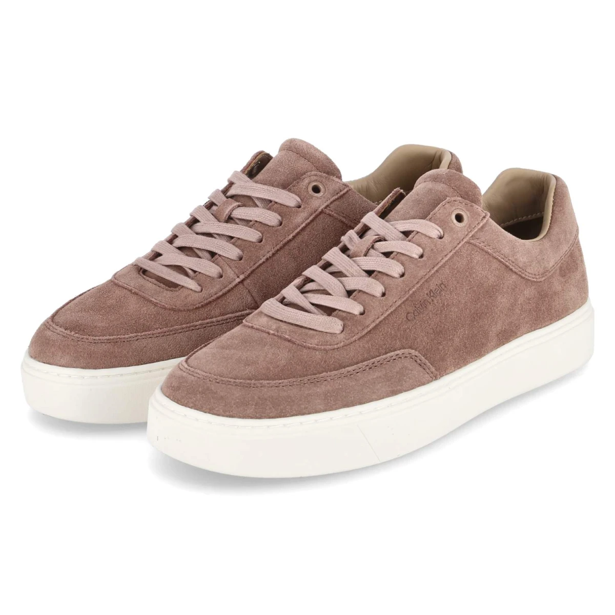 Calvin Klein Low Sneaker LACE UP SUEDE - Gr. 41 - Braun - Rauleder