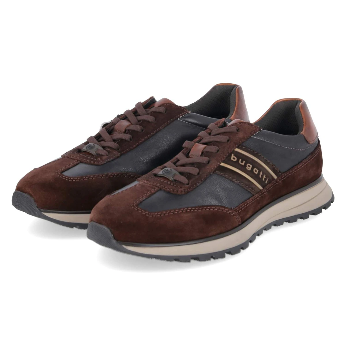 Bugatti Low Sneaker - Gr. 45 - Braun - Leder