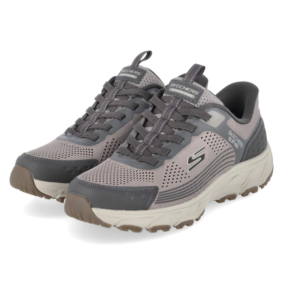 Skechers Slip-Ins Sneaker HILLCREST 2.0 - Gr. 41 - Taupe - Textil & Synthetik