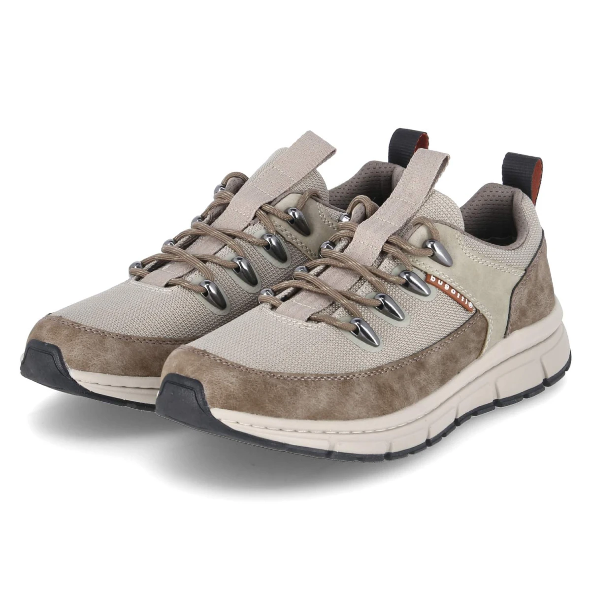 Bugatti Halbschuhe - Gr. 40 - Beige - Textil & Synthetik