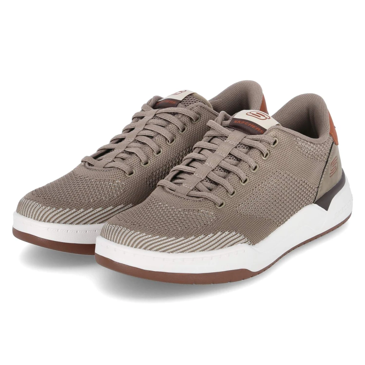 Skechers Slip-On-Sneaker DORSET - Gr. 42 - Taupe - Textil & Synthetik
