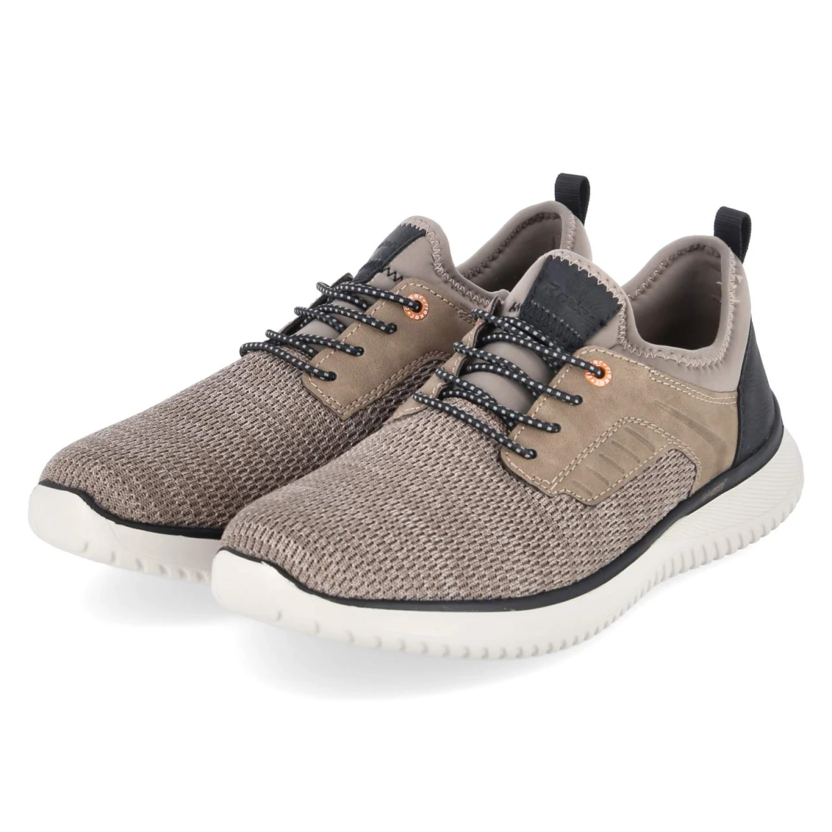 Rieker Slipper - Gr. 46 - Beige - Textil & Synthetik