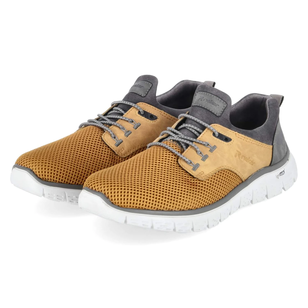 Rieker Slipper - Gr. 47 - Beige - Textil & Synthetik