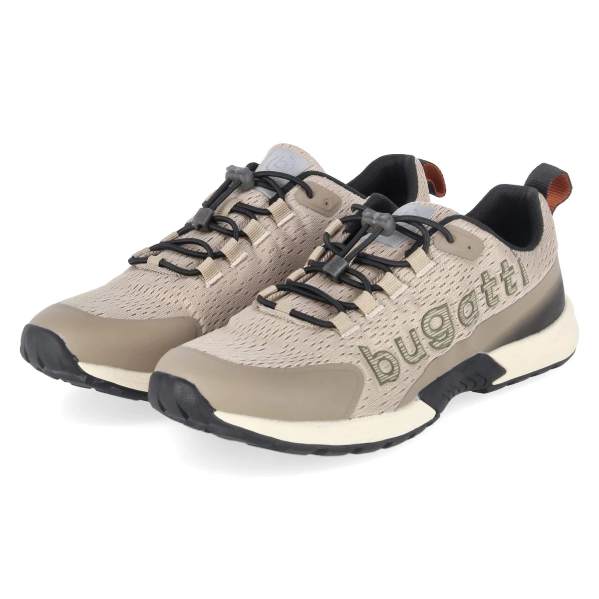 Bugatti Low Sneaker - Gr. 43 - Beige - Textil & Synthetik