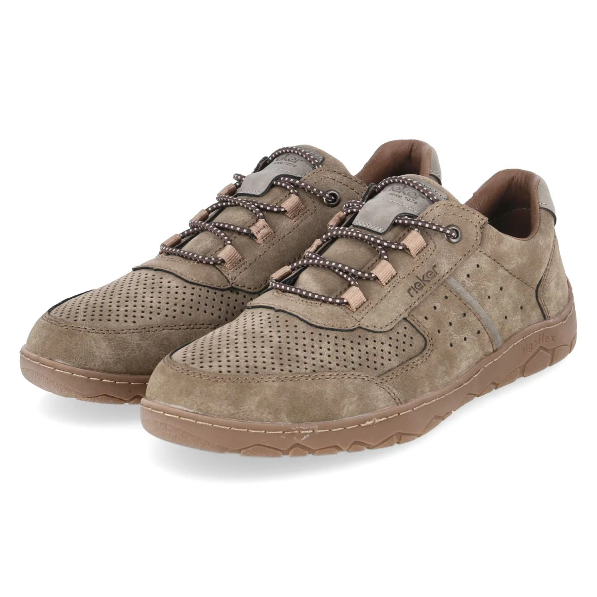 Rieker Barfußschuhe - Gr. 42 - Taupe - Synthetik