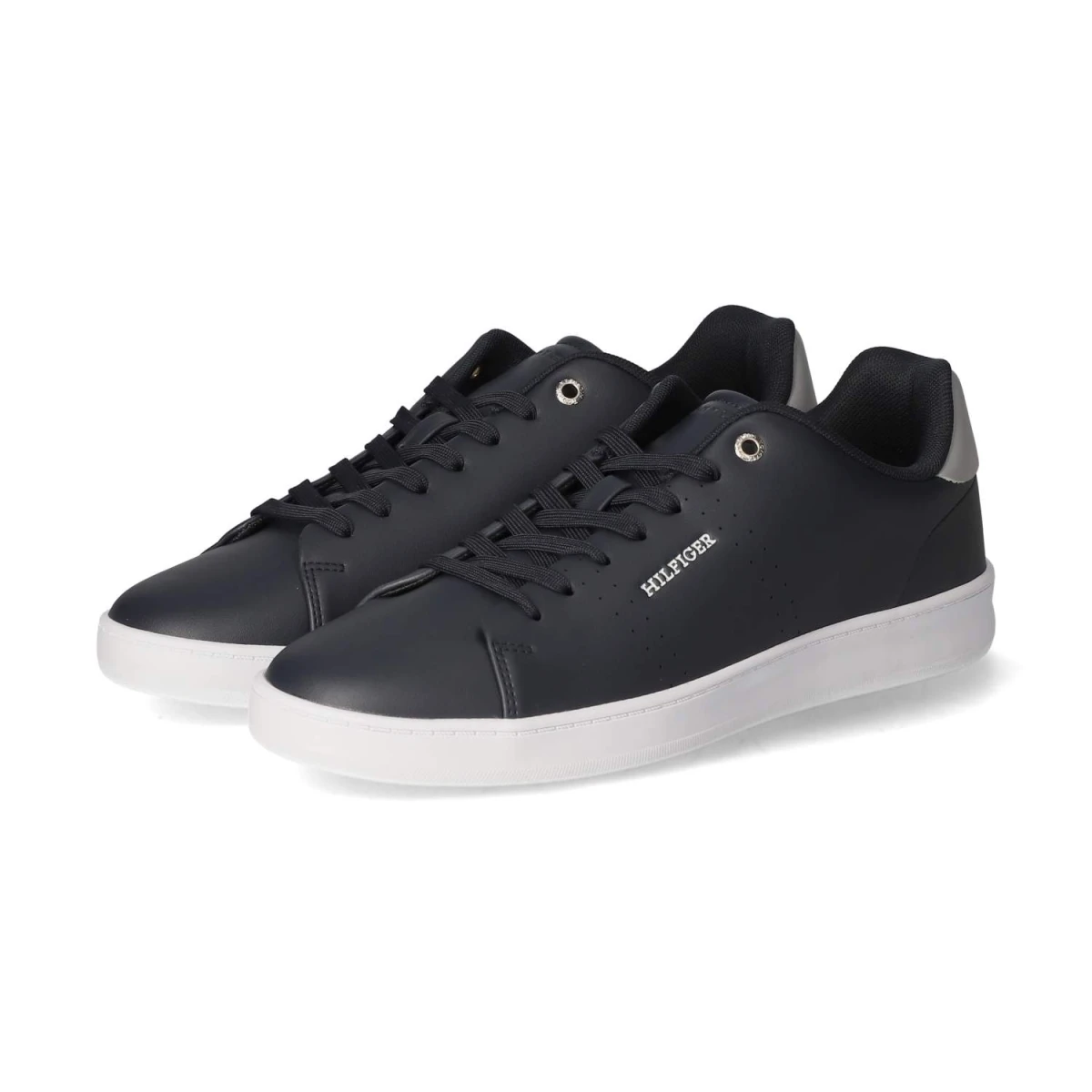 Tommy Hilfiger Low Sneaker - Gr. 44 - Blau - Glattleder