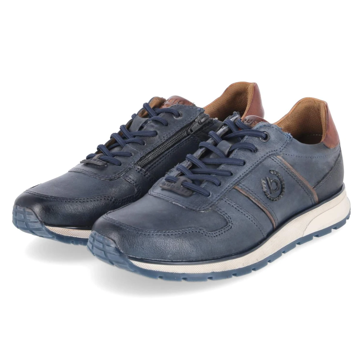 Bugatti Low Sneaker - Gr. 44 - Blau - Glattleder