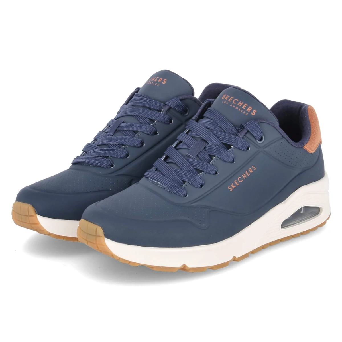 Skechers Low Sneaker UNO SUITED ON AIR - Gr. 46 - Blau - Synthetik