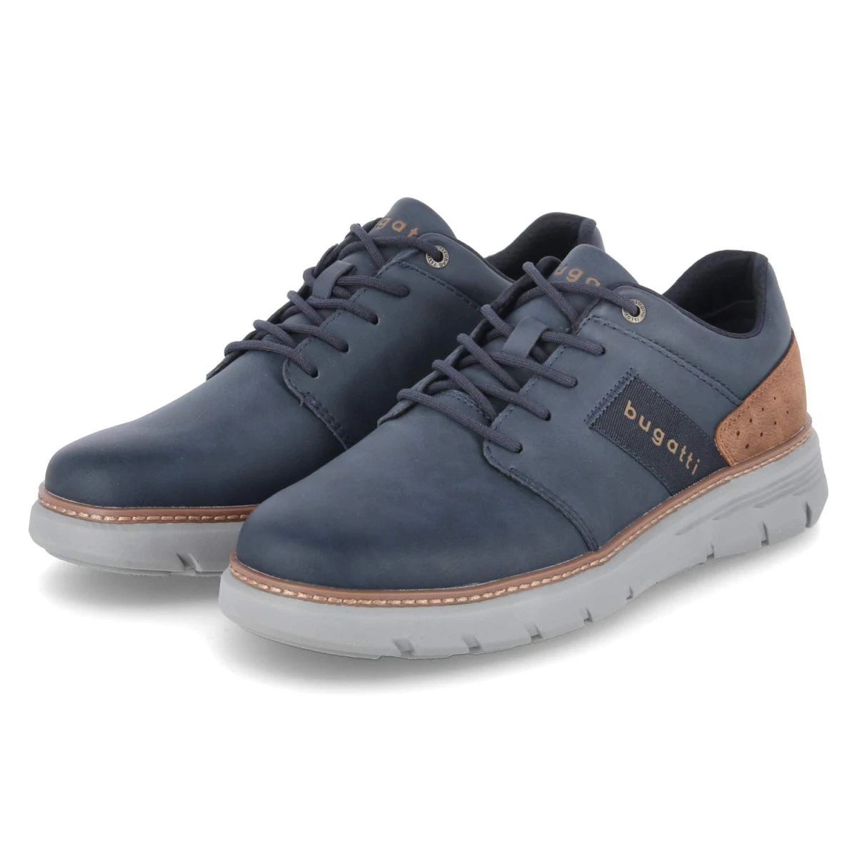 Bugatti Halbschuhe - Gr. 43 - Blau - Synthetik