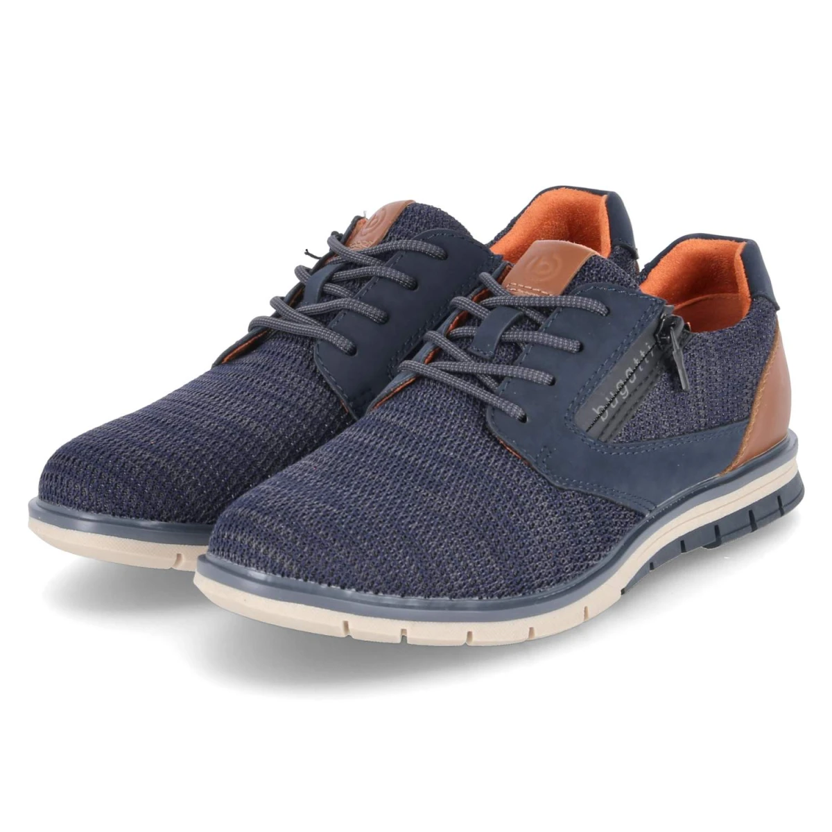 Bugatti Halbschuhe - Gr. 42 - Blau - Textil