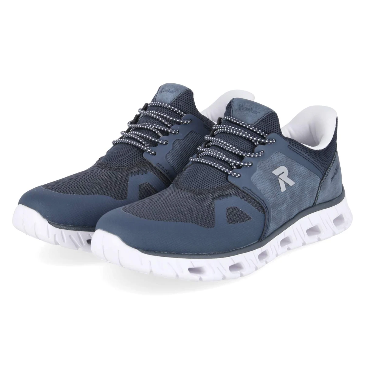 Rieker Slip-On-Sneaker - Gr. 45 - Blau - Textil & Synthetik