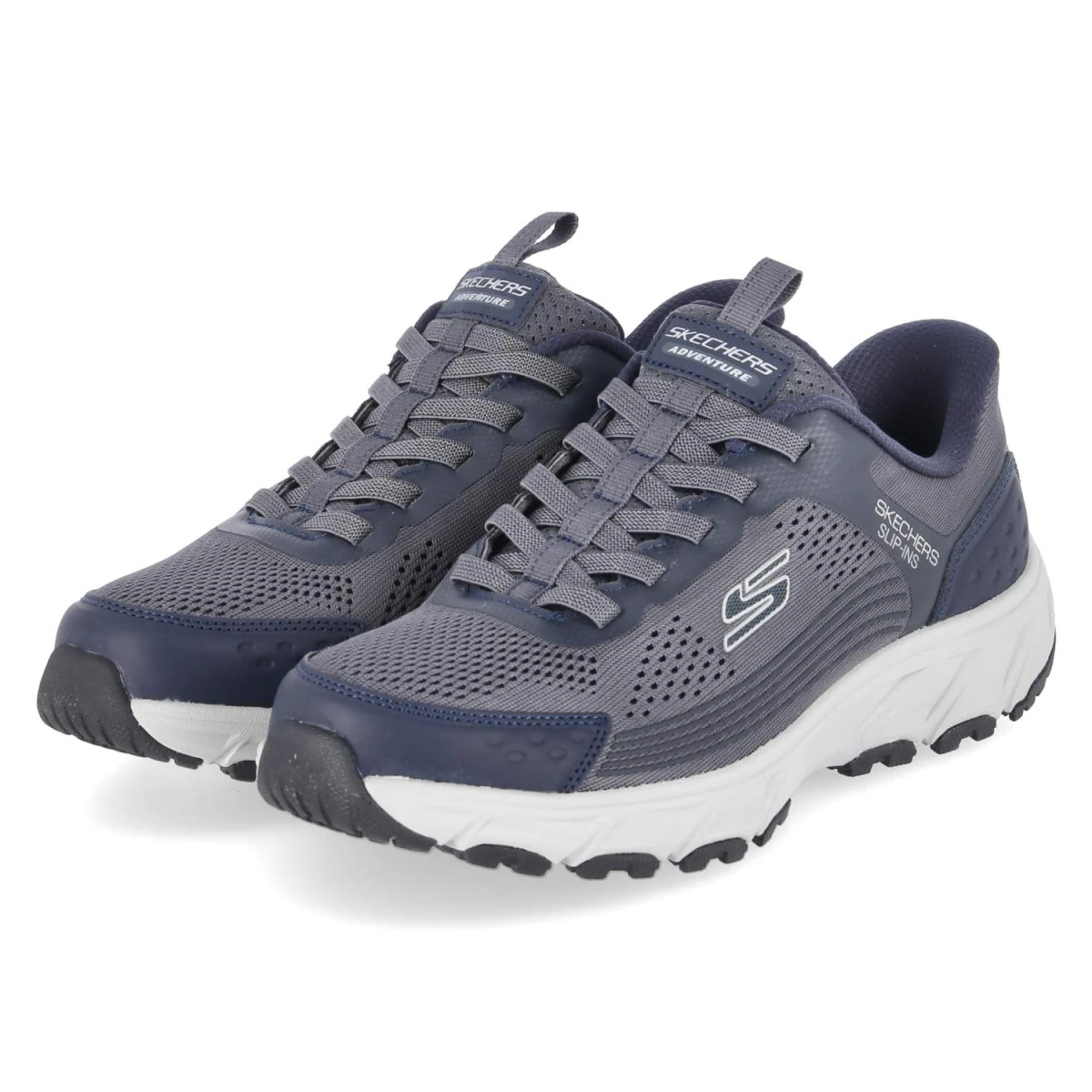 Skechers Slip-Ins Sneaker HILLCREST 2.0 - Gr. 42 - Blau - Textil & Synthetik