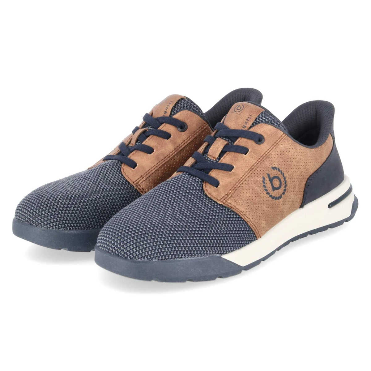 Bugatti Halbschuhe - Gr. 44 - Blau - Textil & Synthetik