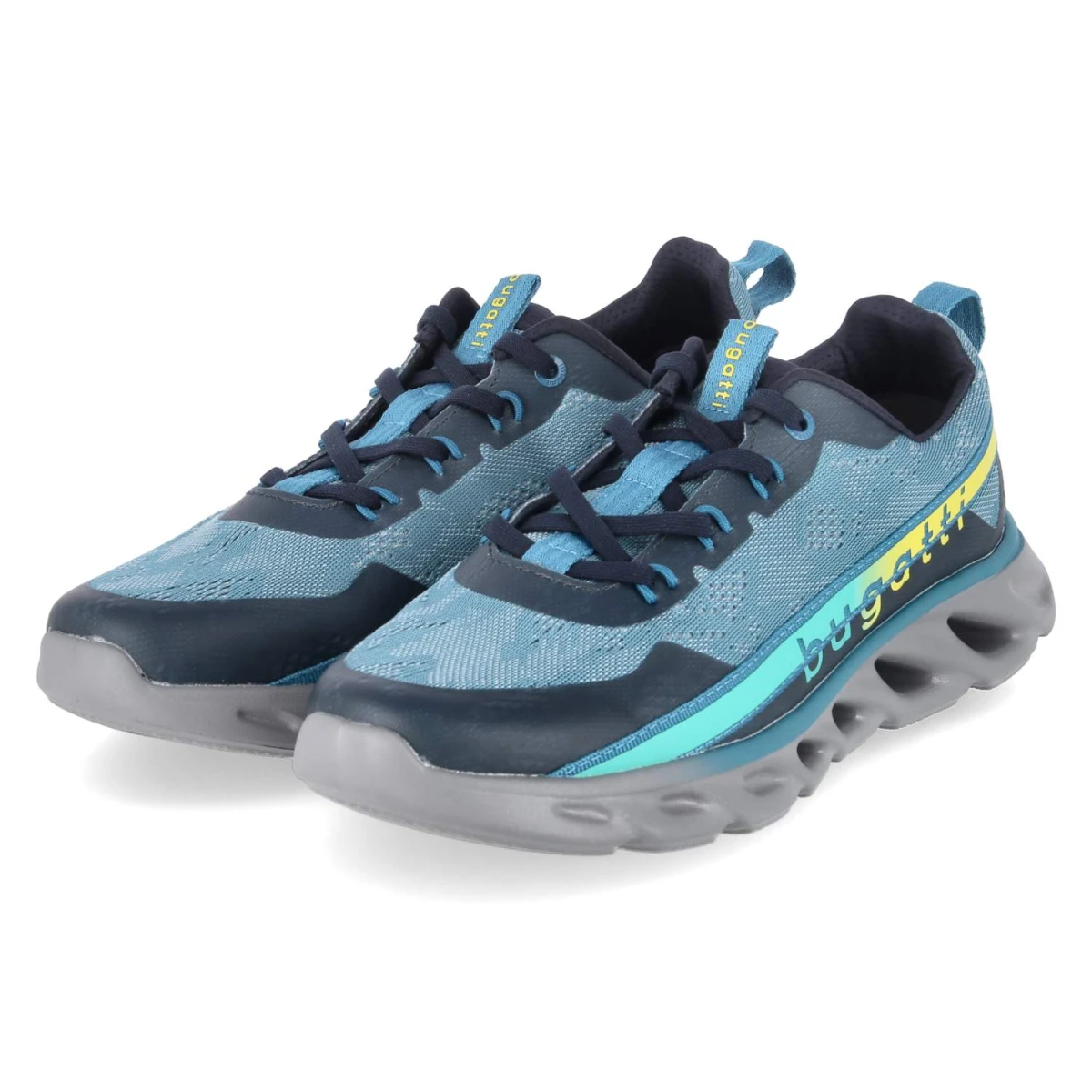 Bugatti Low Sneaker - Gr. 46 - Blau - Textil & Synthetik