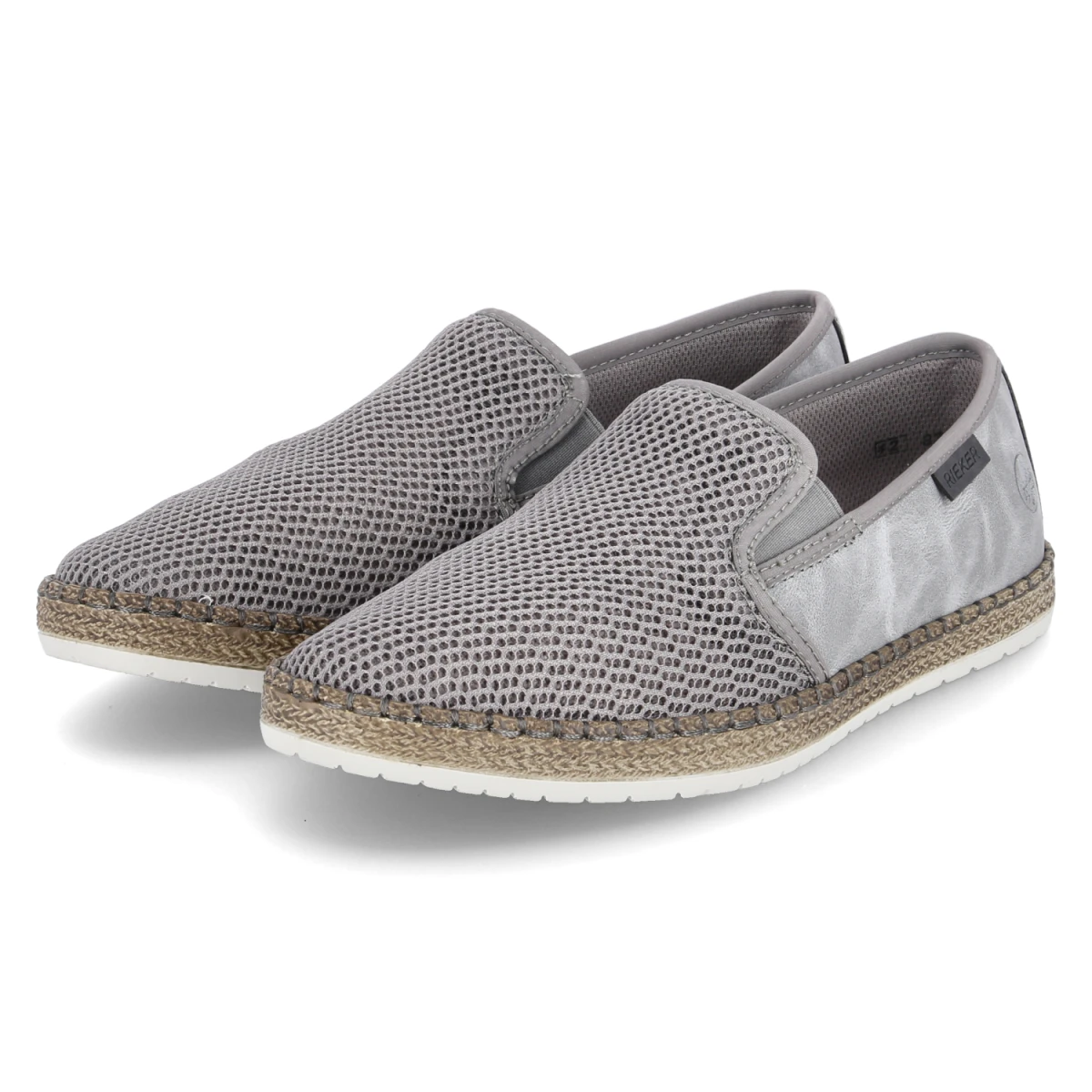 Rieker Espadrilles - Gr. 45 - Grau - Synthetik
