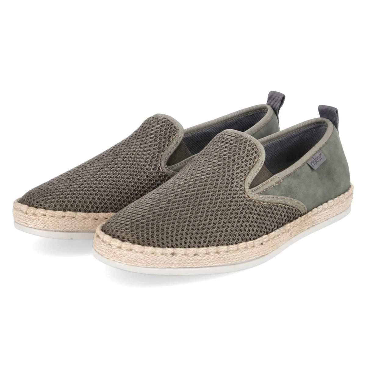Rieker Espadrilles - Gr. 43 - Grün - Textil & Synthetik