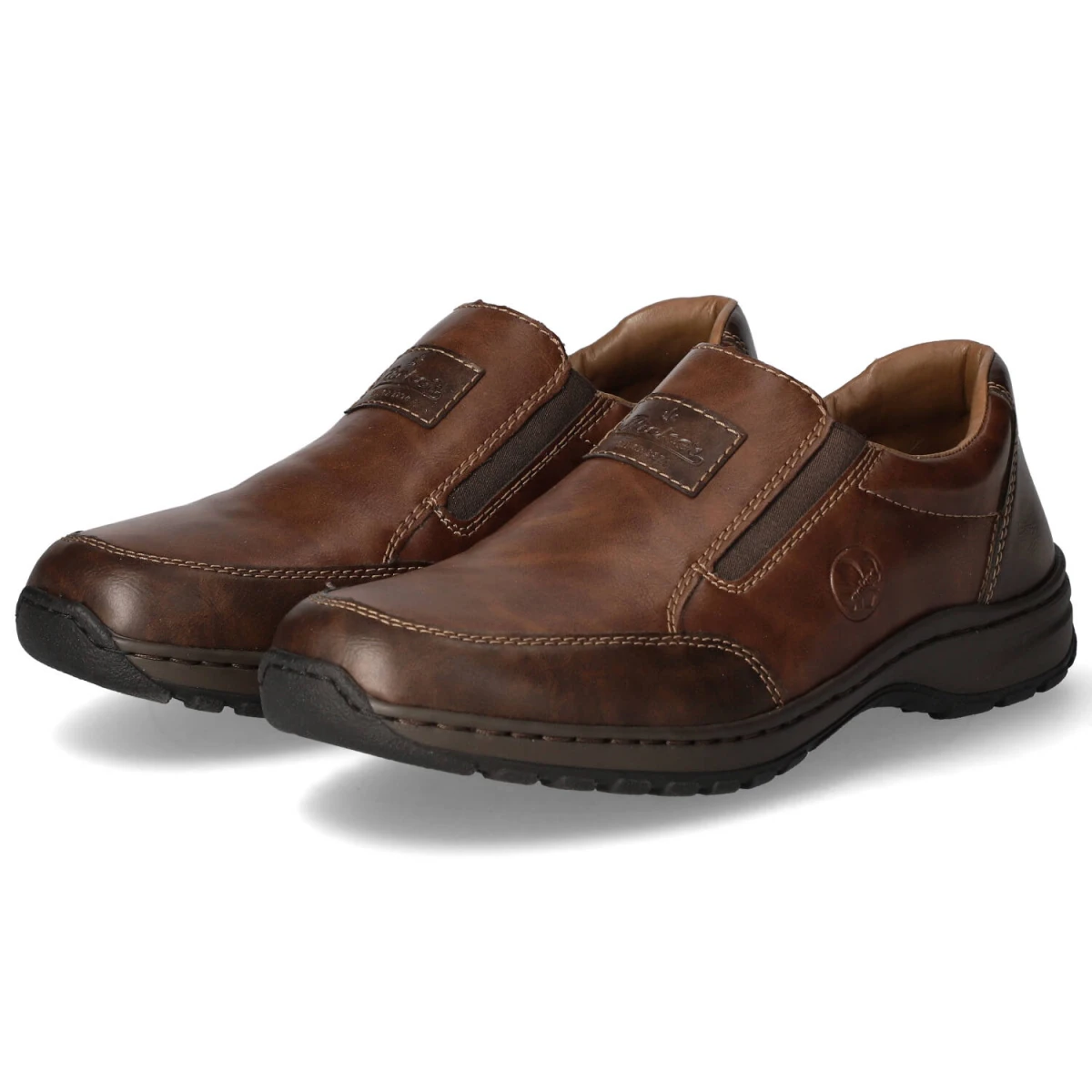 Rieker Slipper - Gr. 42 - Braun - Kunstleder