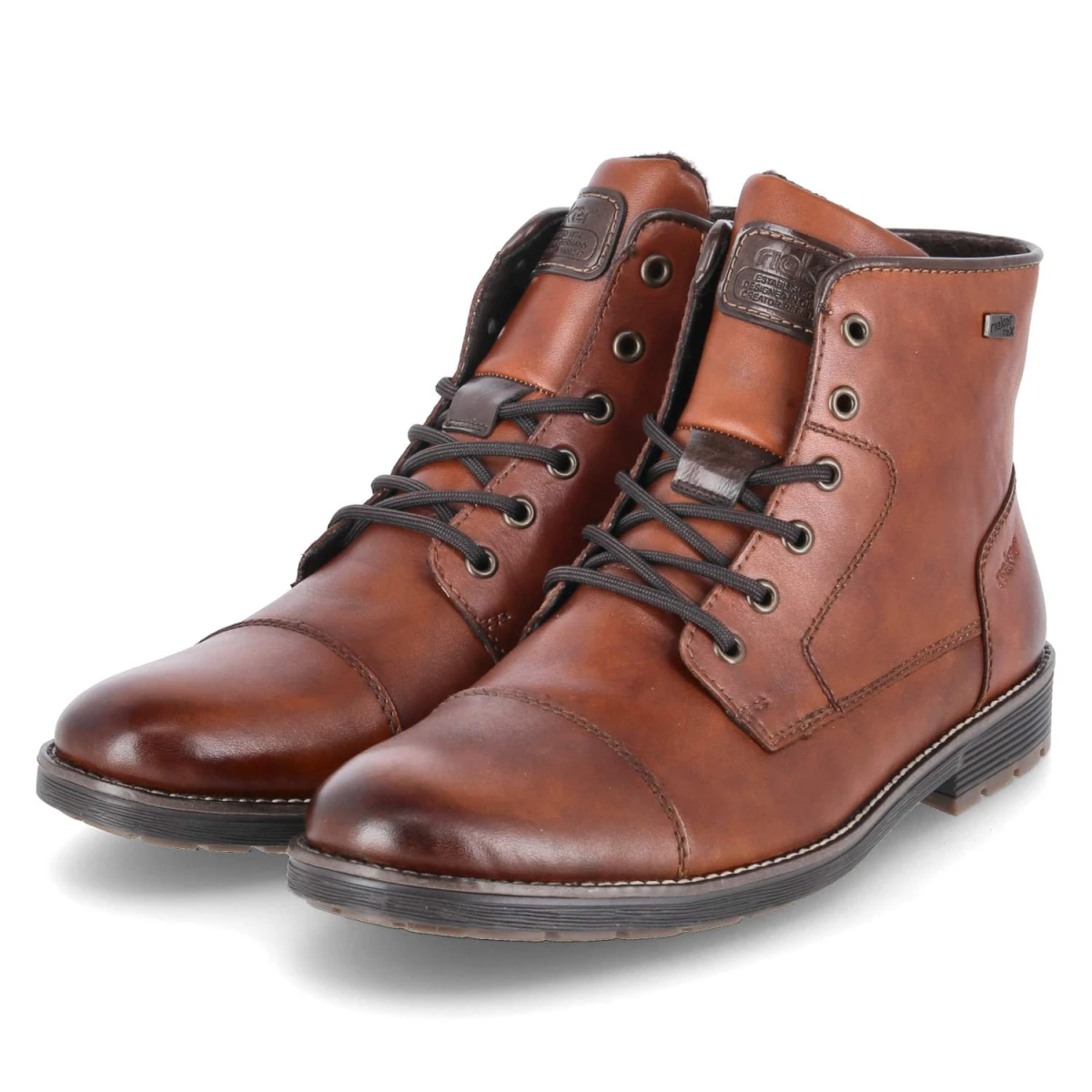 Rieker Stiefeletten - Gr. 44 - Braun - Glattleder