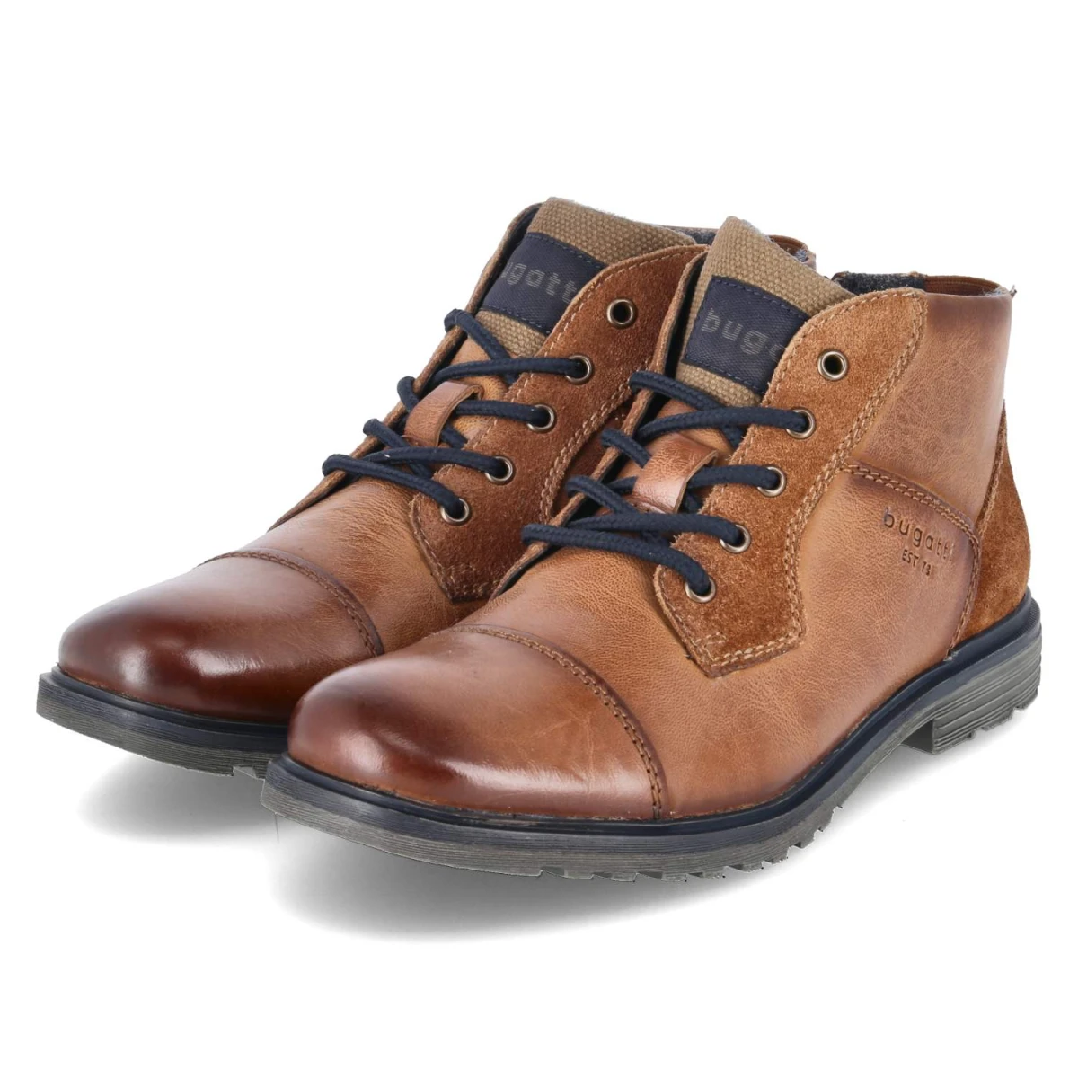 Bugatti Stiefeletten - Gr. 42 - Braun - Leder
