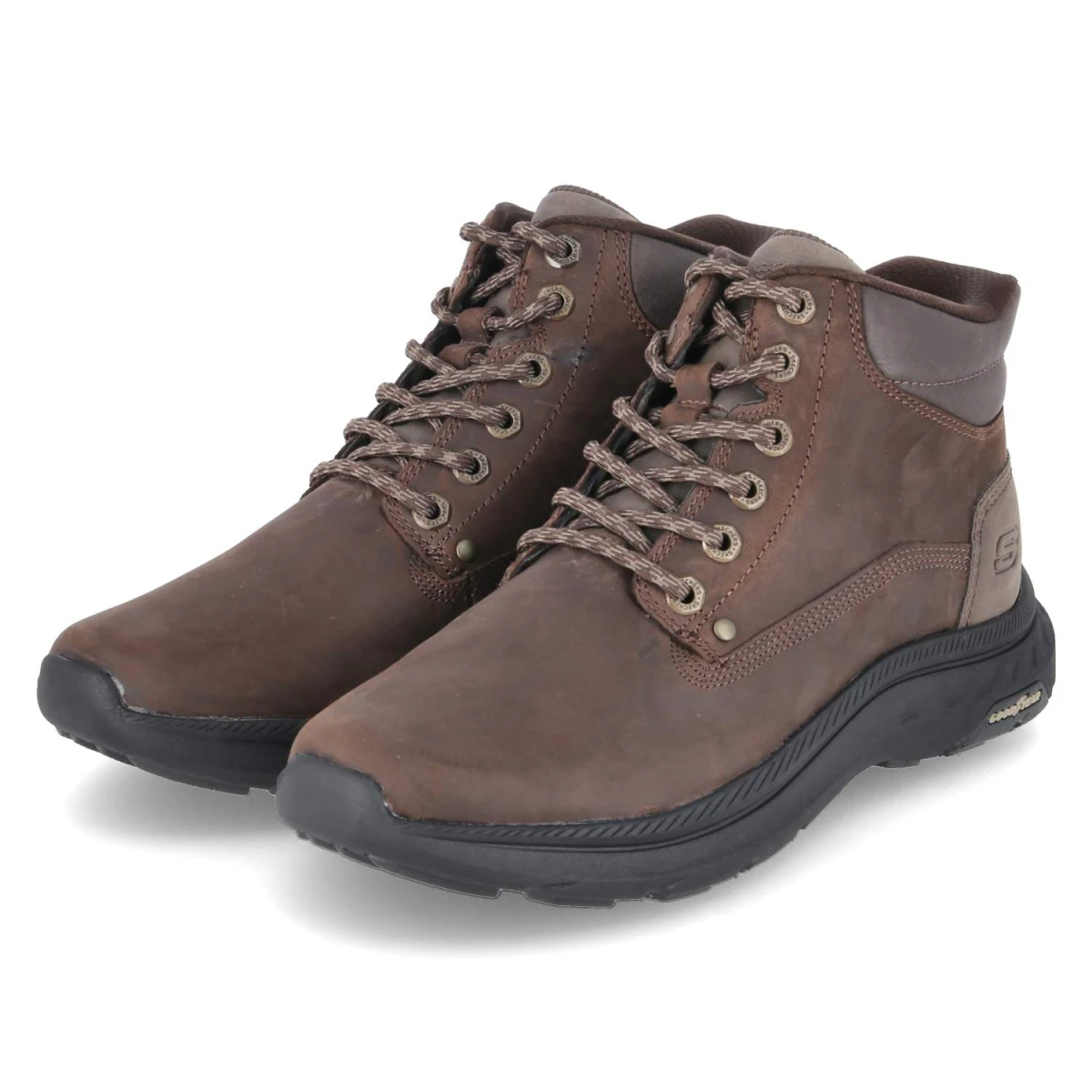 Skechers Slip-Ins Boot POLLARD - WAYLON - Gr. 43 - Braun - Leder und Synthetik