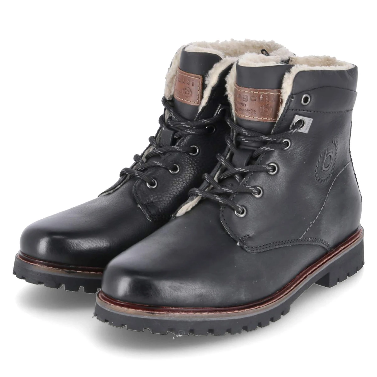 Bugatti Winterboots - Gr. 40 - Schwarz - Glattleder