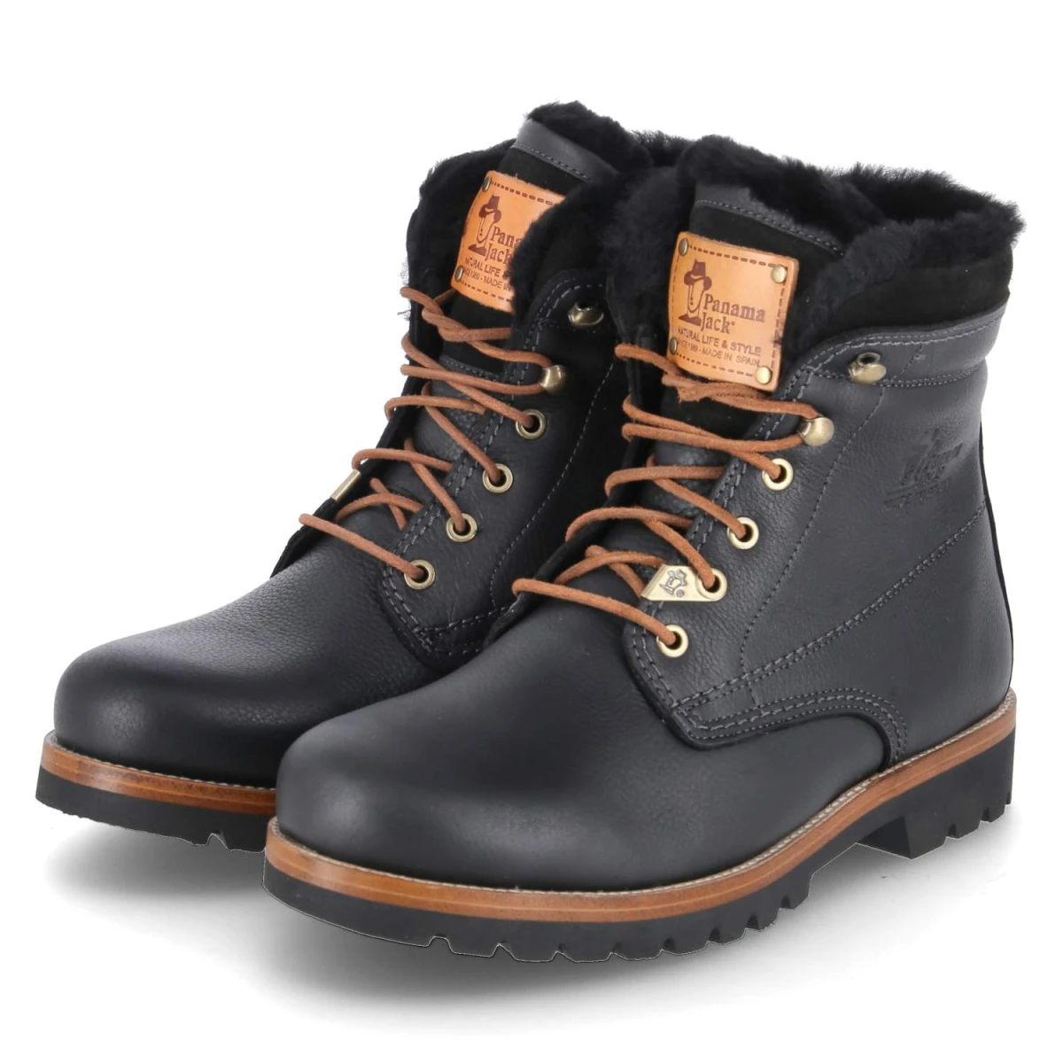 Panama Jack Winterboots P03 AVIATOR IGLOO - Gr. 42 - Schwarz - Glattleder