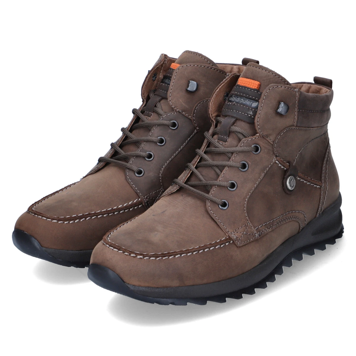 Waldläufer Schnürboots MAX - Gr. 45 - Braun - Glattleder