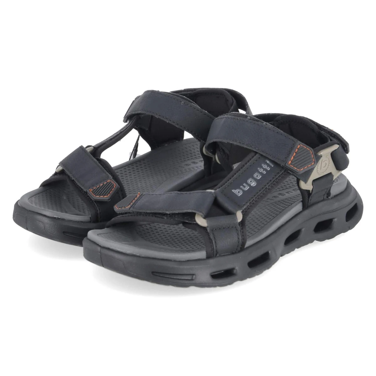 Bugatti Sandalen - Gr. 45 - Schwarz - Synthetik