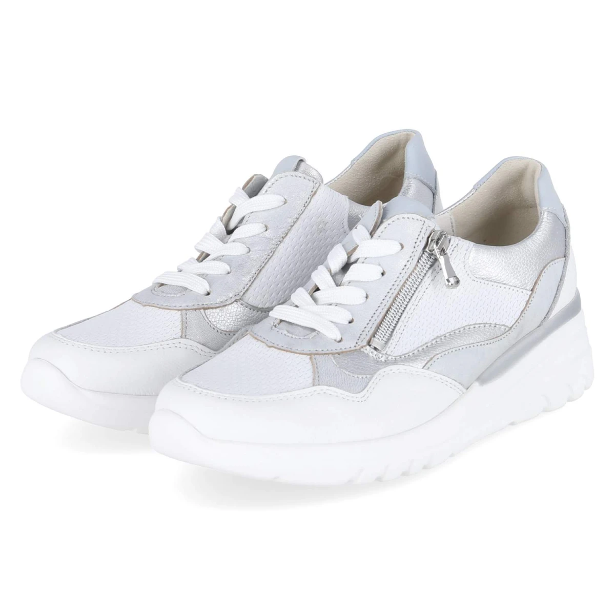 Waldläufer Low Sneaker CARLA - Gr. 40 - Weiß - Glattleder