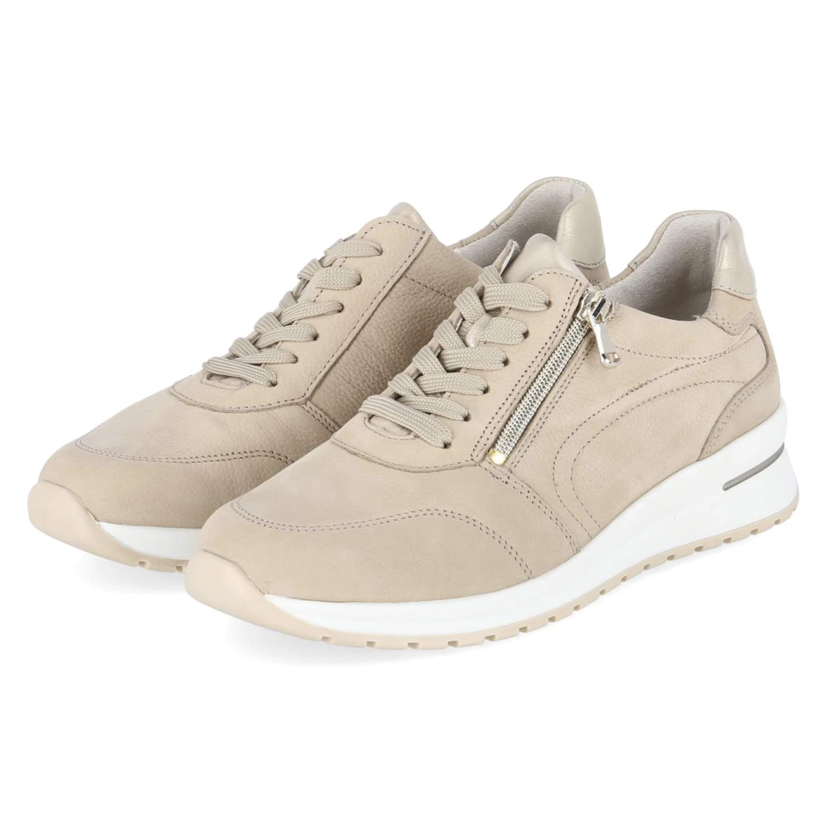 Waldläufer Low Sneaker INESSA - Gr. 40 - Beige - Nubuk