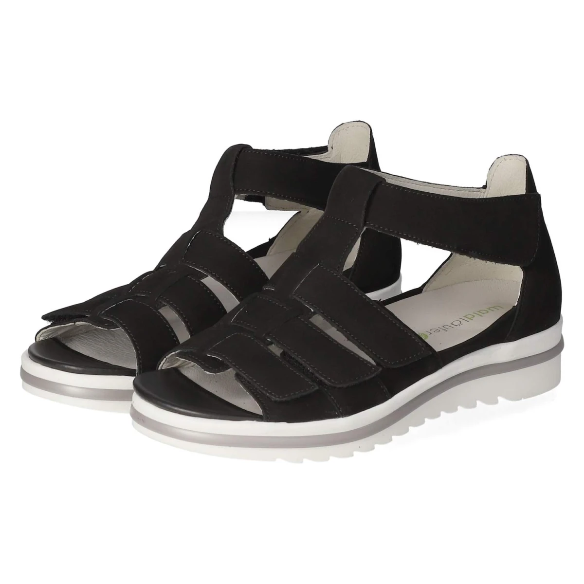 Waldläufer Sandalen HAKURA - Gr. 39 - Schwarz - Rauleder