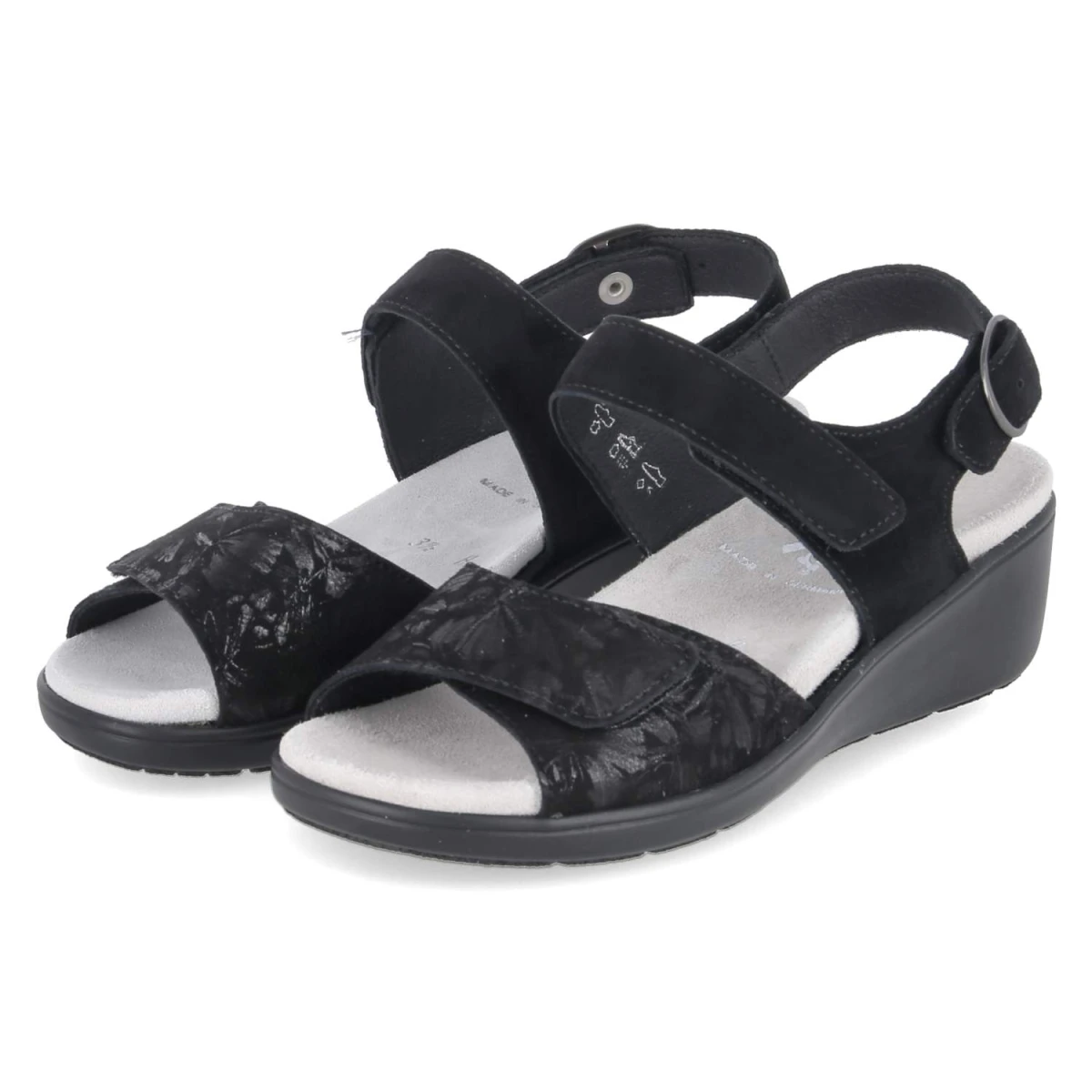 Semler Sandalen RAMONA - Gr. 41 - Schwarz - Rauleder