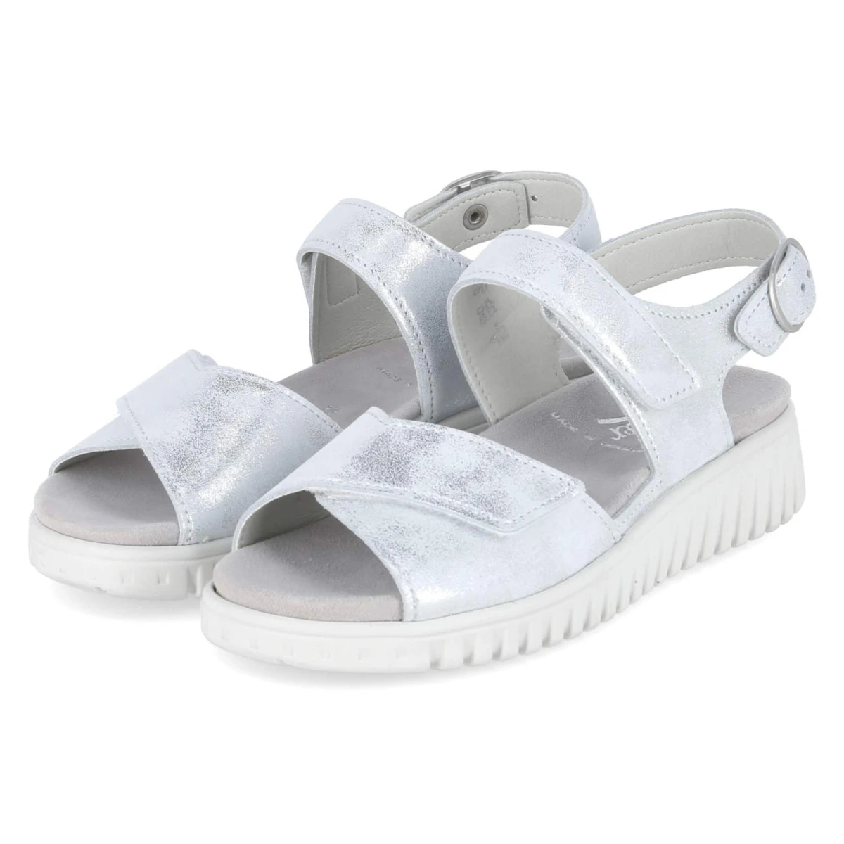 Semler Sandalen CLARA - Gr. 41,5 - Silber - Rauleder
