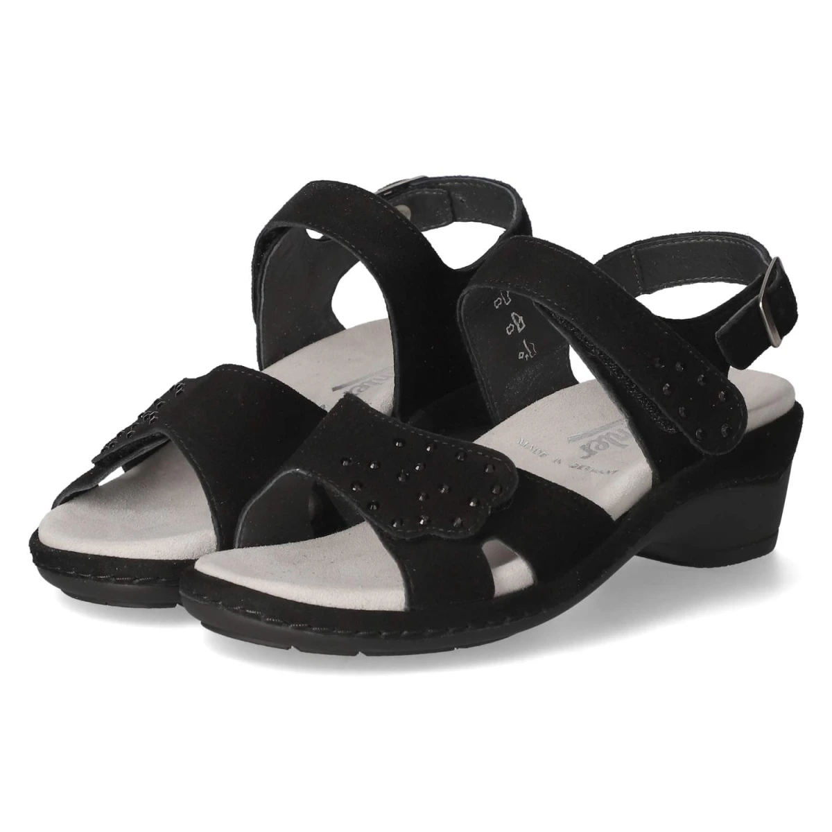 Semler Sandalen - Gr. 34,5 - Schwarz - Rauleder