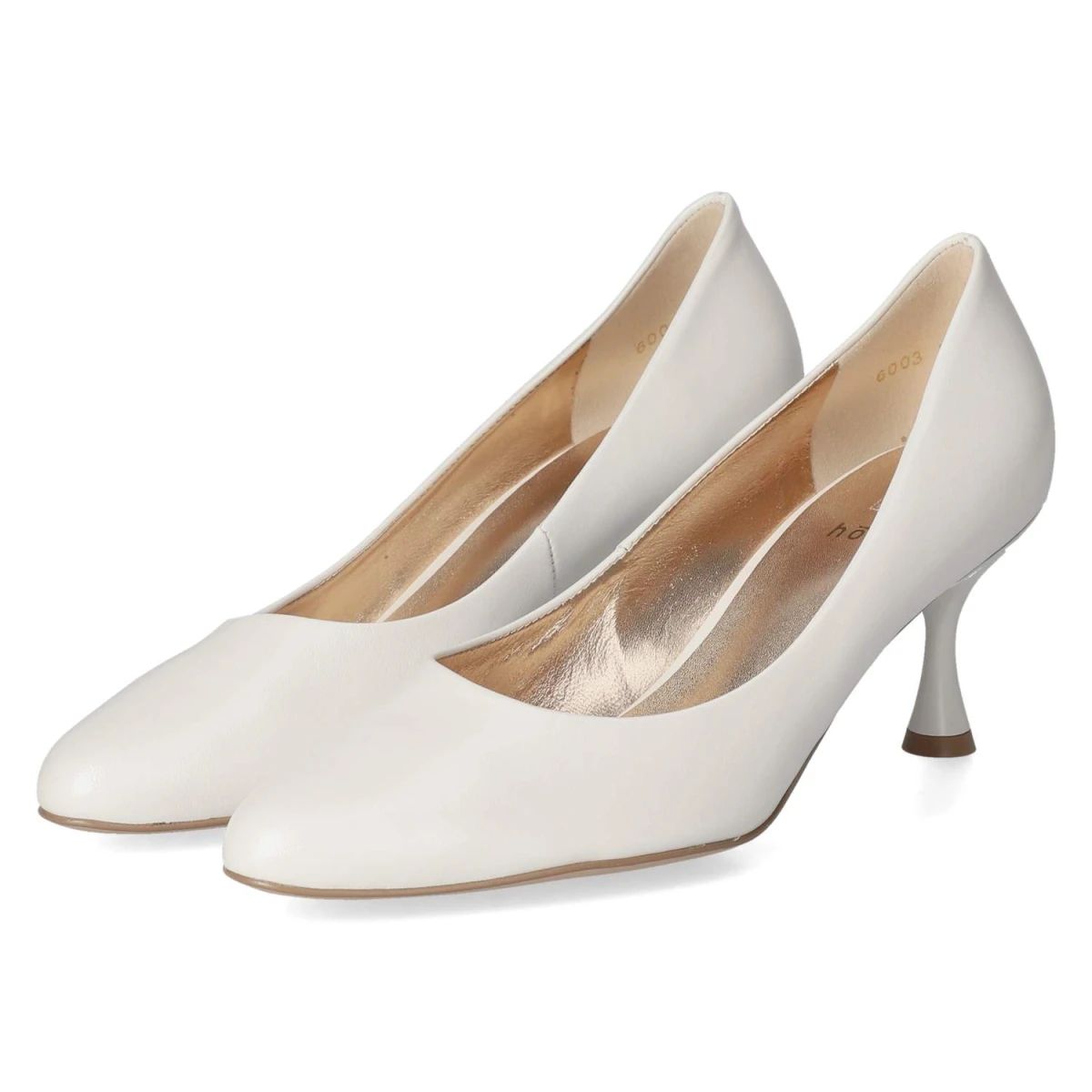 Högl Pumps - Gr. 37,5 - Weiß - Glattleder