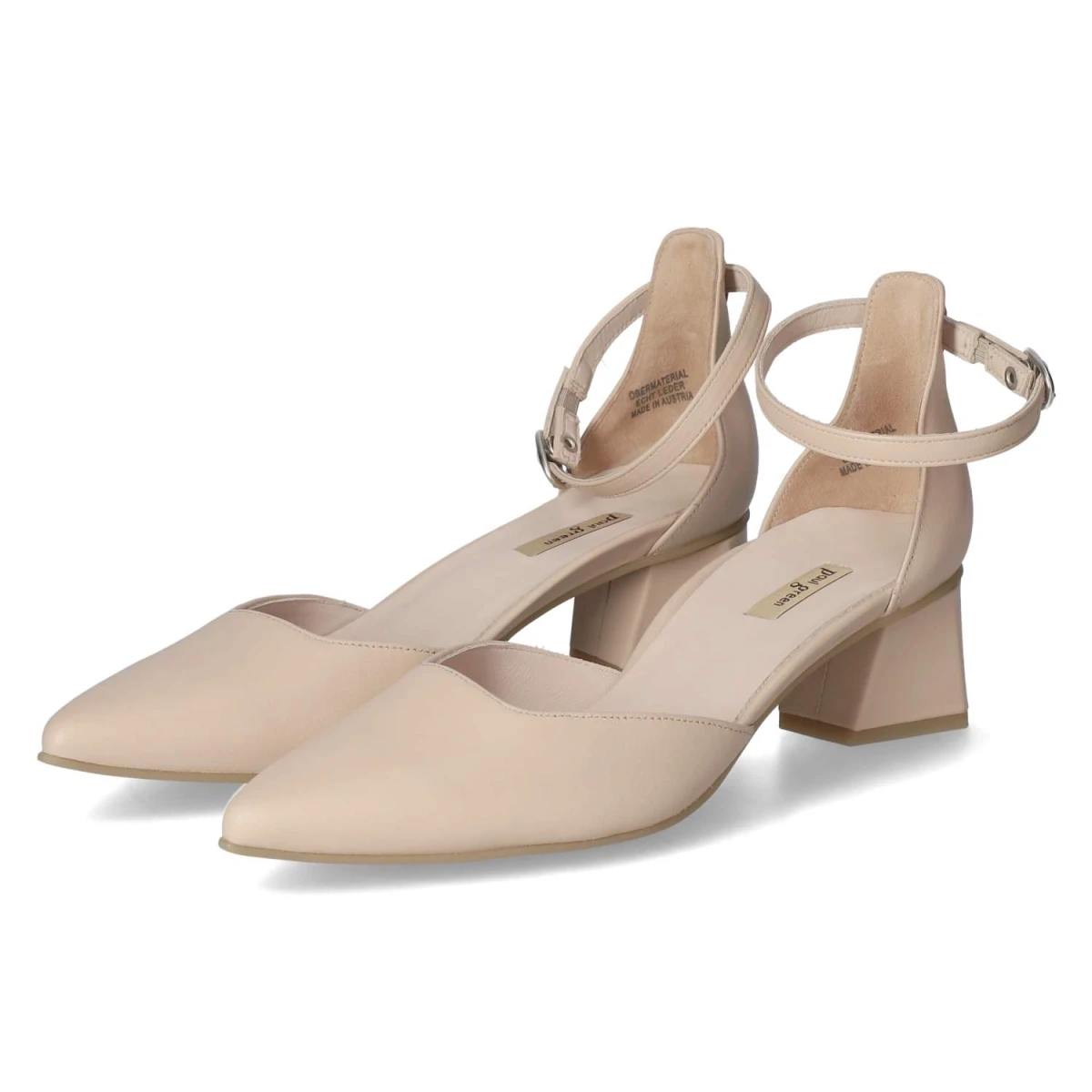 Paul Green Riemchenpumps - Gr. 41 - Beige - Glattleder