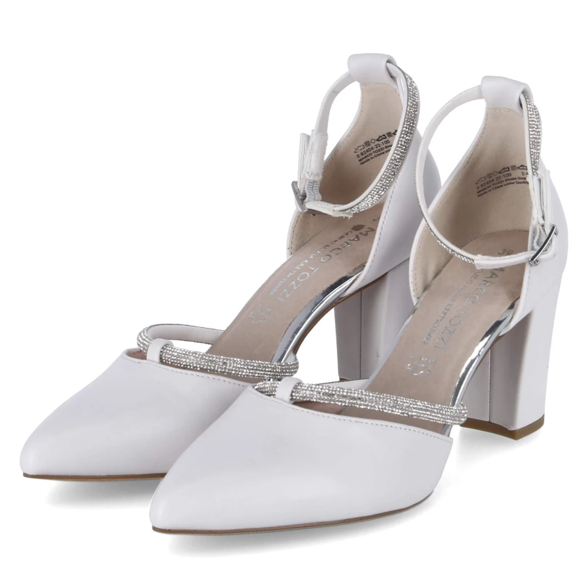 Marco Tozzi Pumps - Gr. 42 - Weiß - Textil & Synthetik