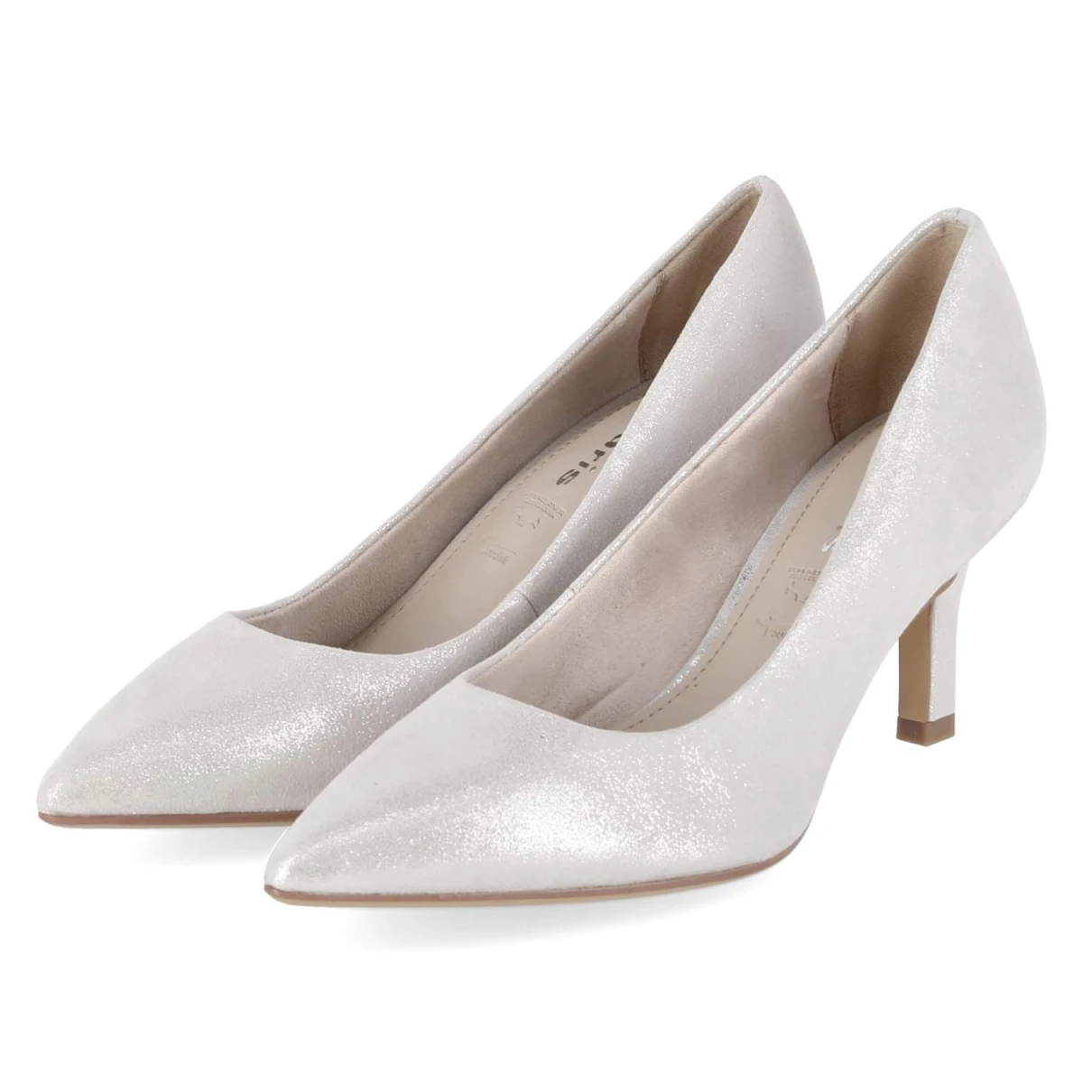 Tamaris Pumps - Gr. 39 - Silber - Rauleder