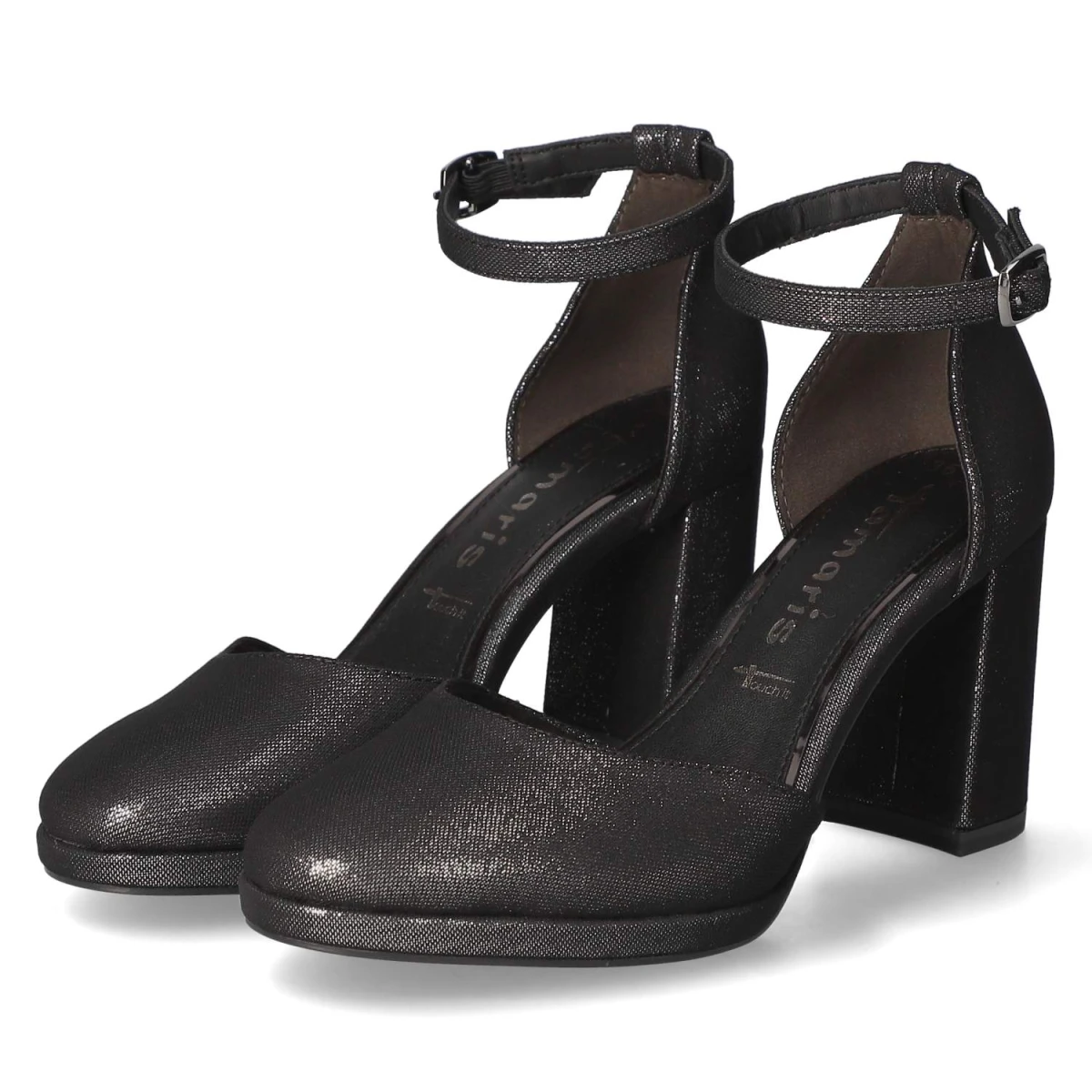 Tamaris Pumps - Gr. 41 - Silber - Textil