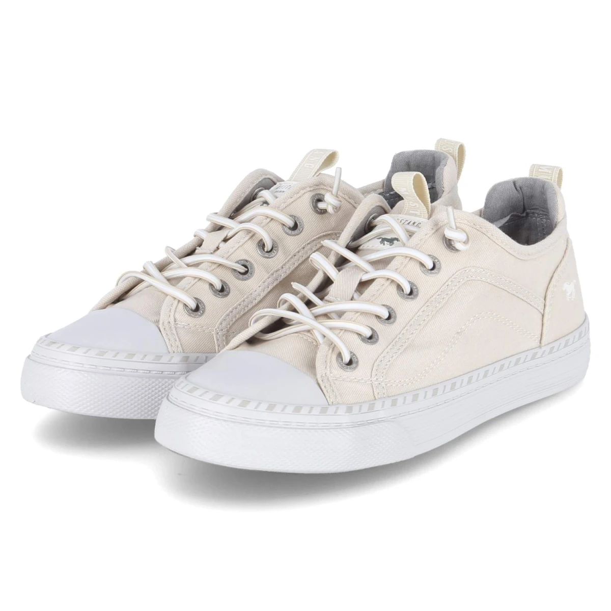 Mustang Slip-On-Sneaker - Gr. 40 - Beige - Textil
