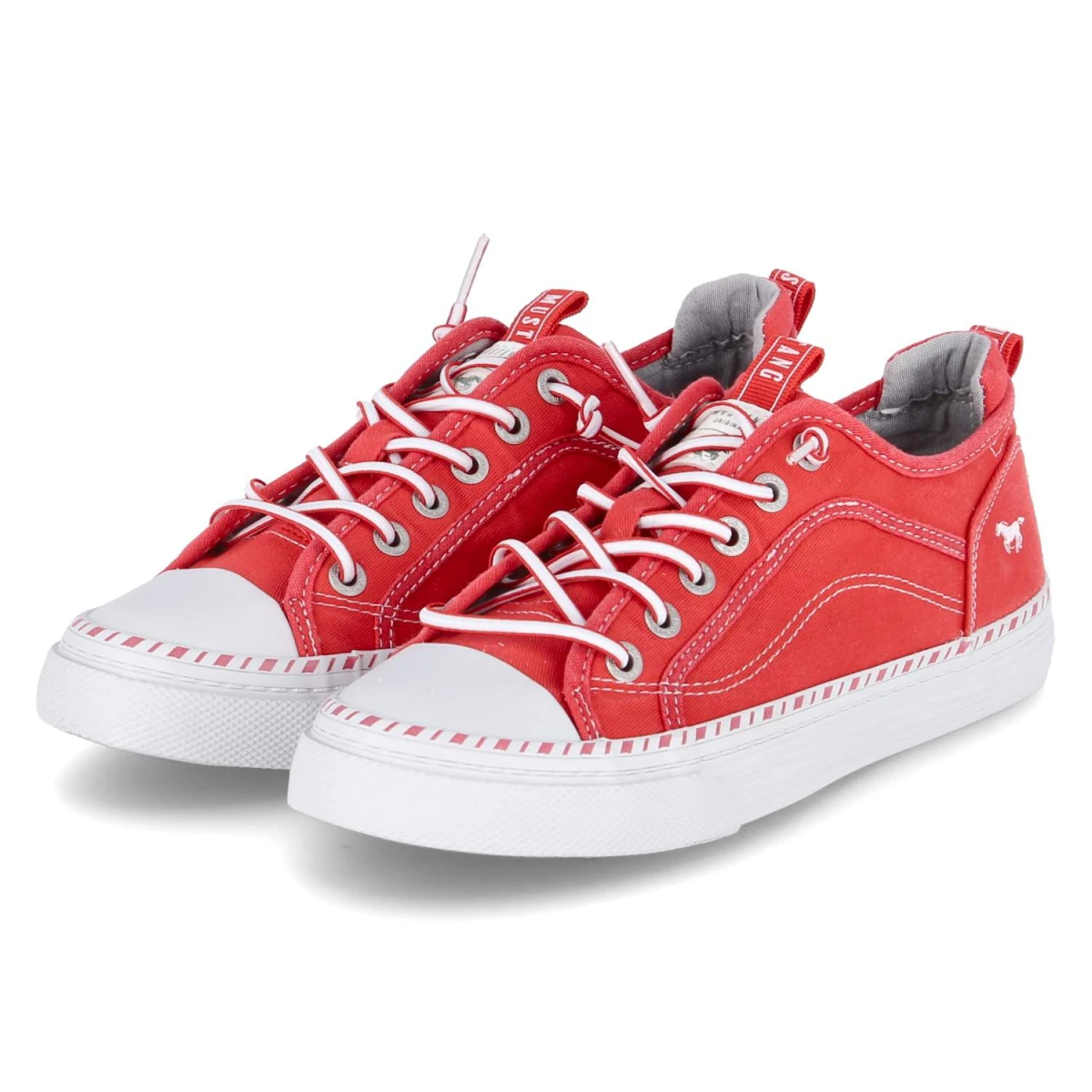 Mustang Slip-On-Sneaker - Gr. 37 - Rot - Textil
