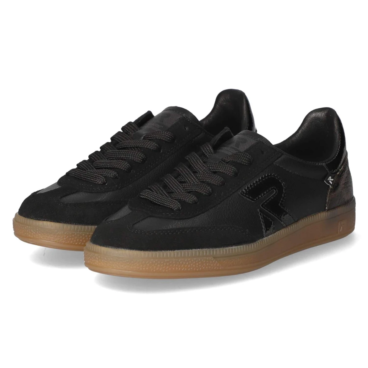 Rieker Low Sneaker - Gr. 36 - Schwarz - Leder