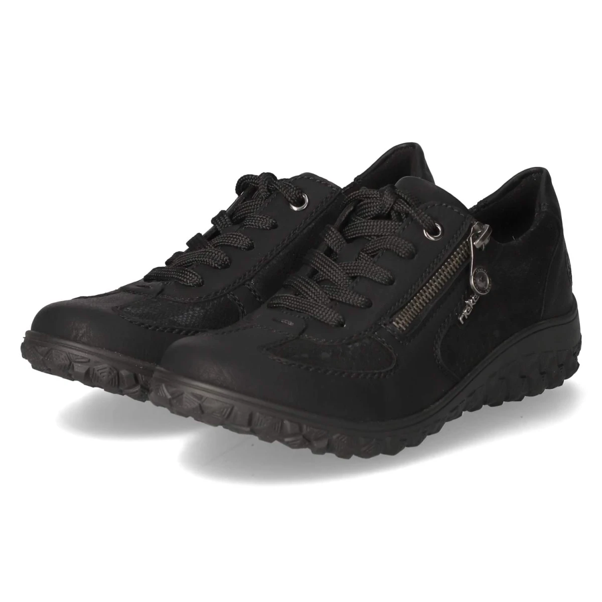 Rieker Low Sneaker - Gr. 39 - Schwarz - Textil & Synthetik
