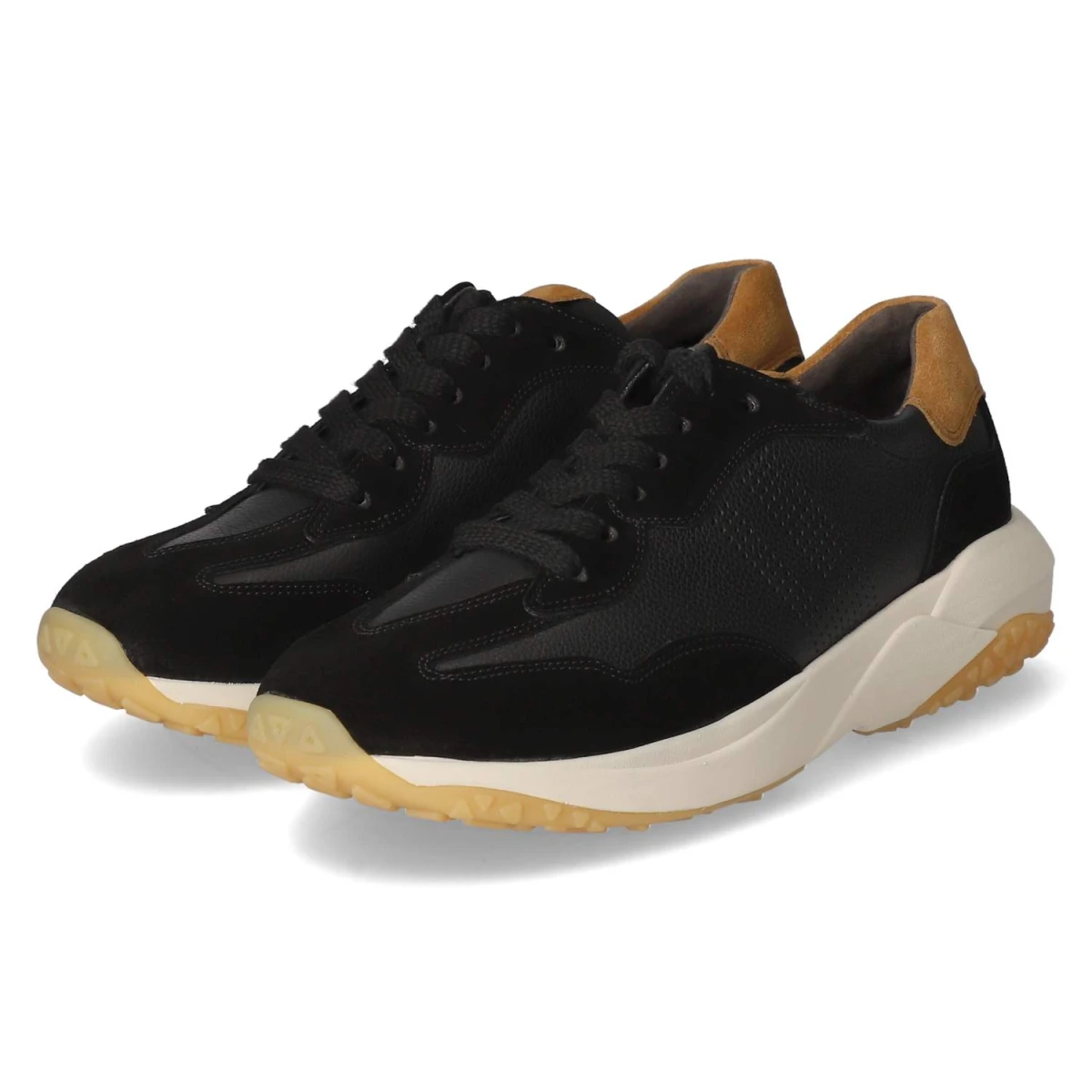 Paul Green Low Sneaker - Gr. 37 - Schwarz - Leder