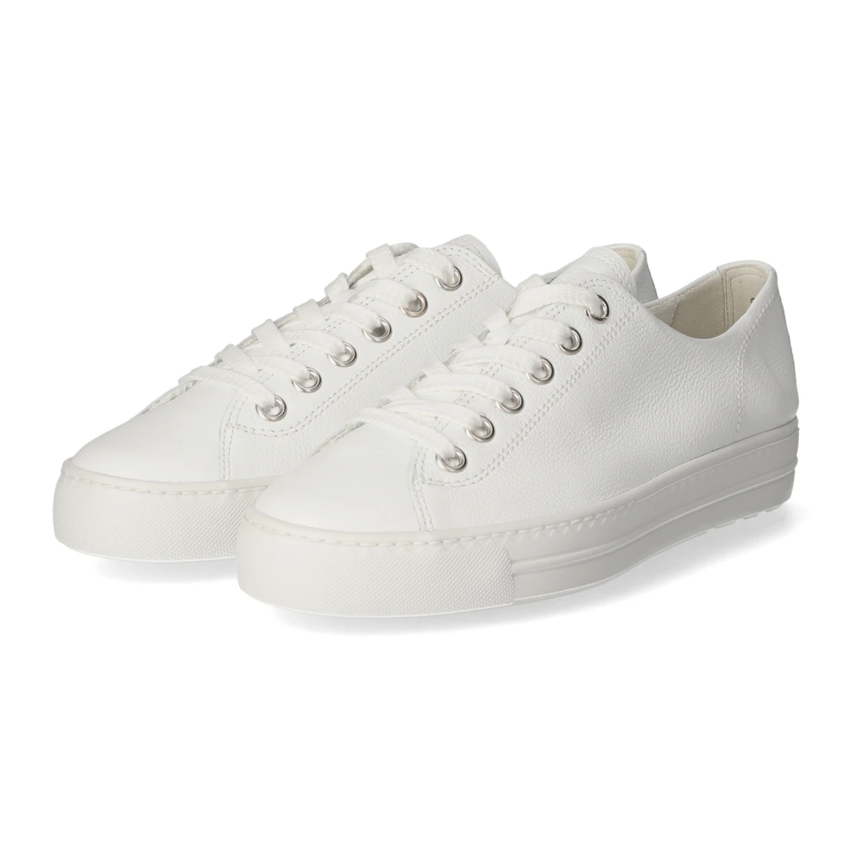 Paul Green Low Sneaker - Gr. 42 - Weiß - Glattleder