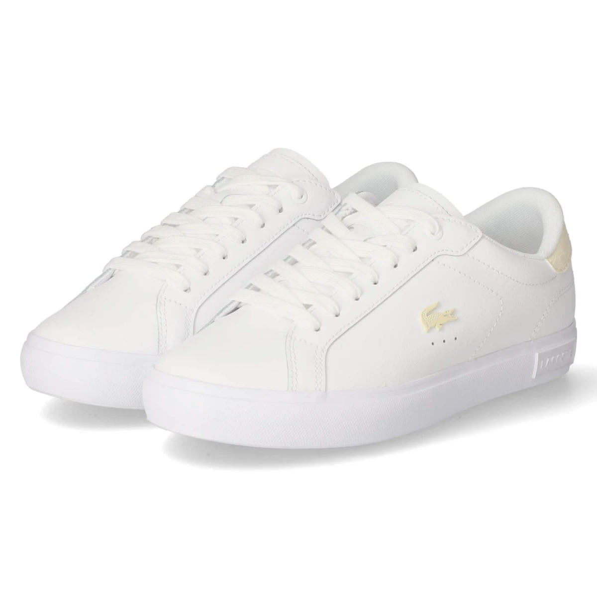 Lacoste Low Sneaker POWERCOURT - Gr. 40 - Weiß - Glattleder